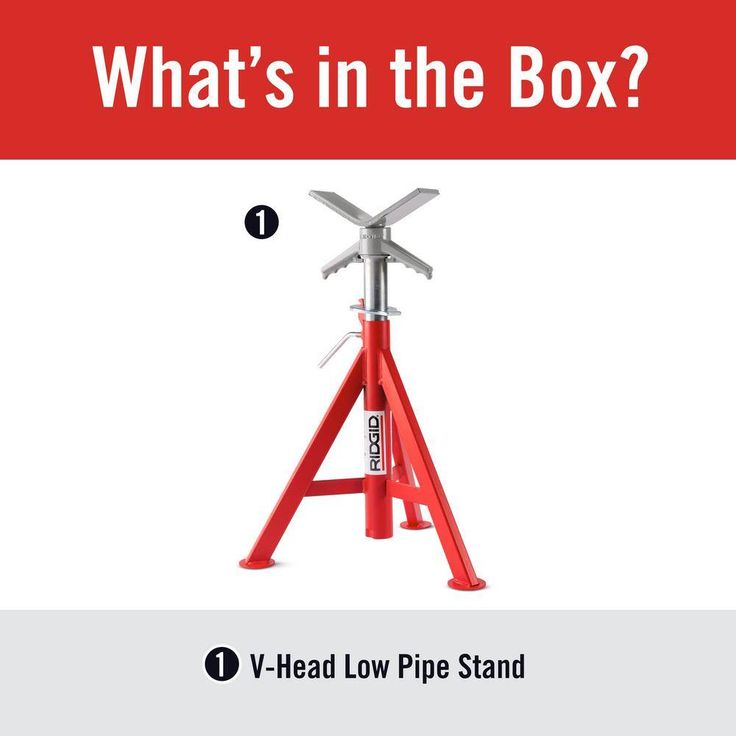 20 in. to 38 in. Model VJ-98 V-Head Low Pipe Stand