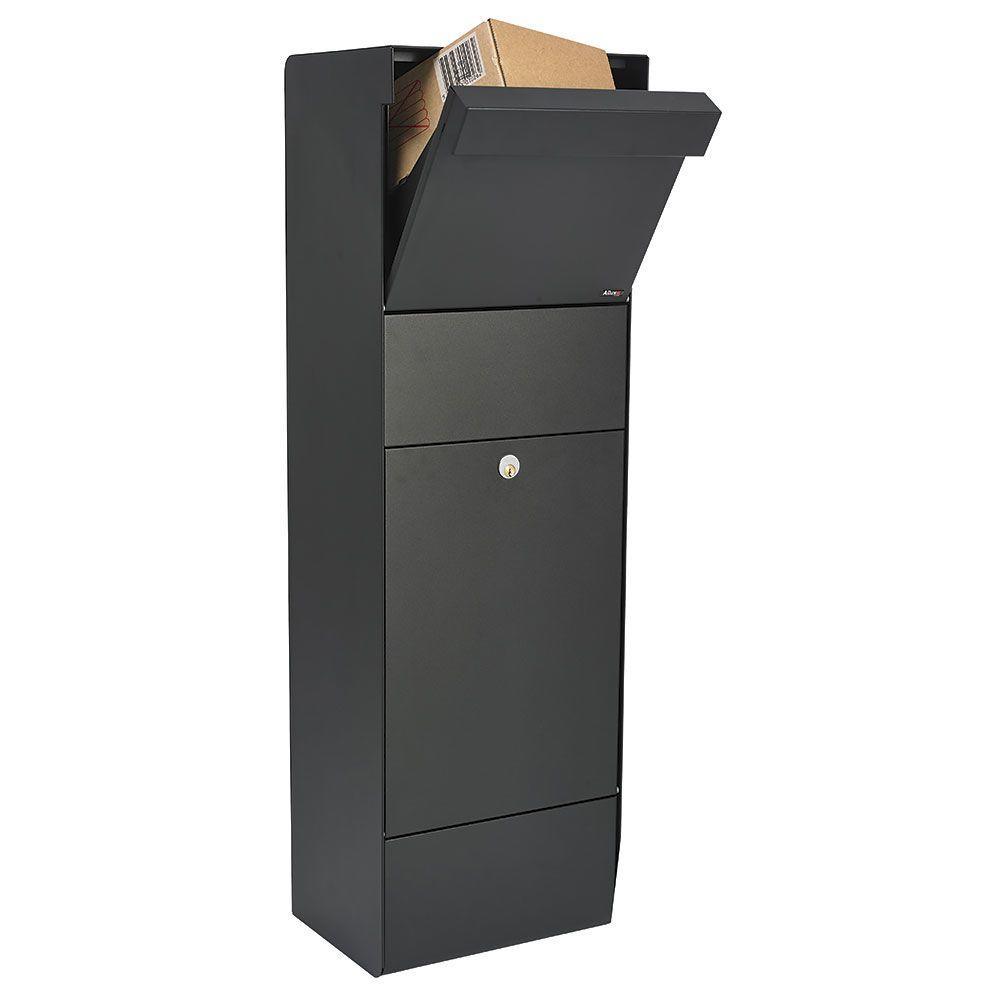 Allux Freestanding Grand Form Mail/Parcel Box in Black - Super Arbor