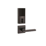 SmartCode 913 Contemporary Venetian Bronze Electronic Deadbolt with San Clemente Handleset and Halifax Interior Lever - Super Arbor