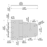Everbilt 3-1/2 in. Black Spring Gate Tee Hinge