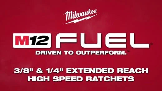 Milwaukee M12 FUEL 12V Lithium‑Ion Brushless Cordless 3/8 in. Extended Reach High Speed Ratchet Kit (2569‑21)