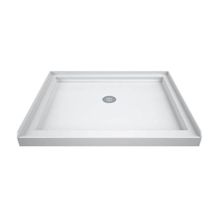 DreamLine SlimLine 36 in. x 36 in. Single Threshold Shower Base in White (Center Drain)