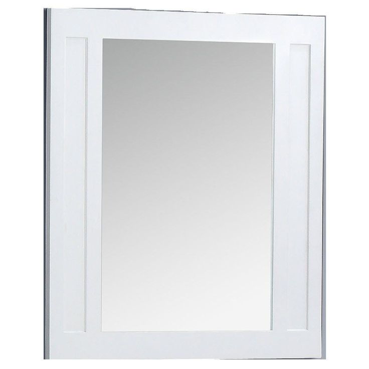 Aberdeen 33 in. W x 36 in. H Wall Mirror in White
