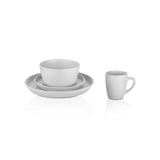 16-Piece Casual Snow White Stoneware Dinnerware Set (Set for 4)