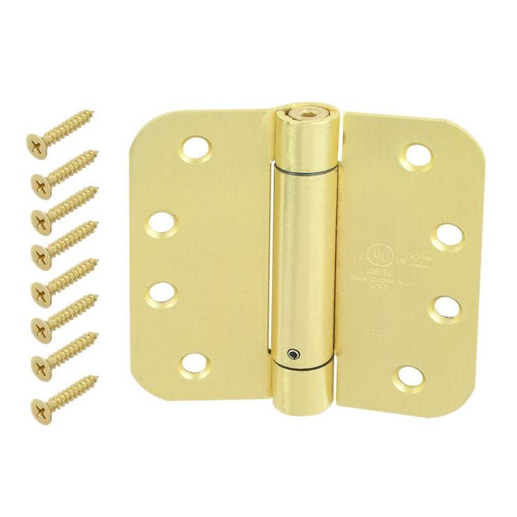 4 in. x 1/4 in. Radius Oil-Rubbed Bronze Adjustable Spring Door Hinge
