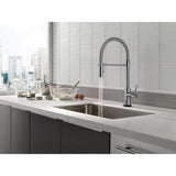 Trinsic Pro Single-Handle Pull-Down Sprayer Kitchen Faucet with Touch2O Technology and Spring Spout in Arctic Stainless - Super Arbor