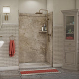 Elegance 36 in. x 48 in. x 80 in. 9-Piece Easy Up Adhesive Alcove Shower Wall Surround in Calacatta White - Super Arbor