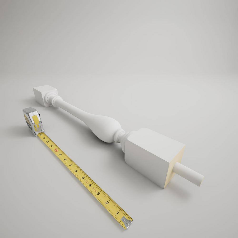 Ekena Millwork Endurathane 500 Series 24 in. H x 2.5 in. W White Resin Stair Baluster