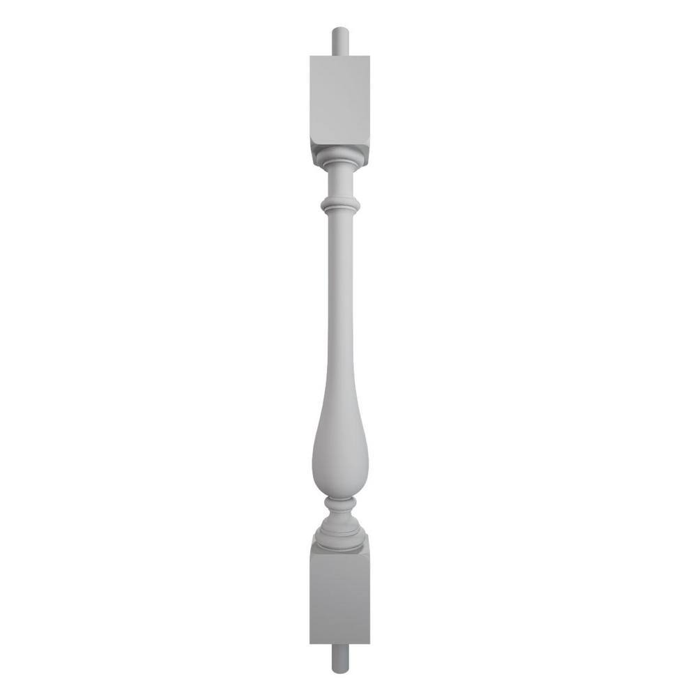 Ekena Millwork Endurathane 500 Series 24 in. H x 2.5 in. W White Resin Stair Baluster