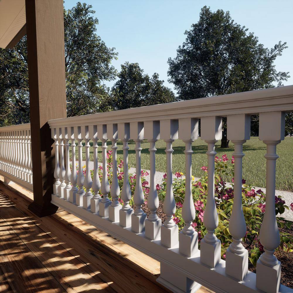 Ekena Millwork Endurathane 500 Series 24 in. H x 2.5 in. W White Resin Stair Baluster