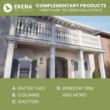 Ekena Millwork Fiberthane 700 Series 30 in. H x 5 in. W White Resin Stair Baluster
