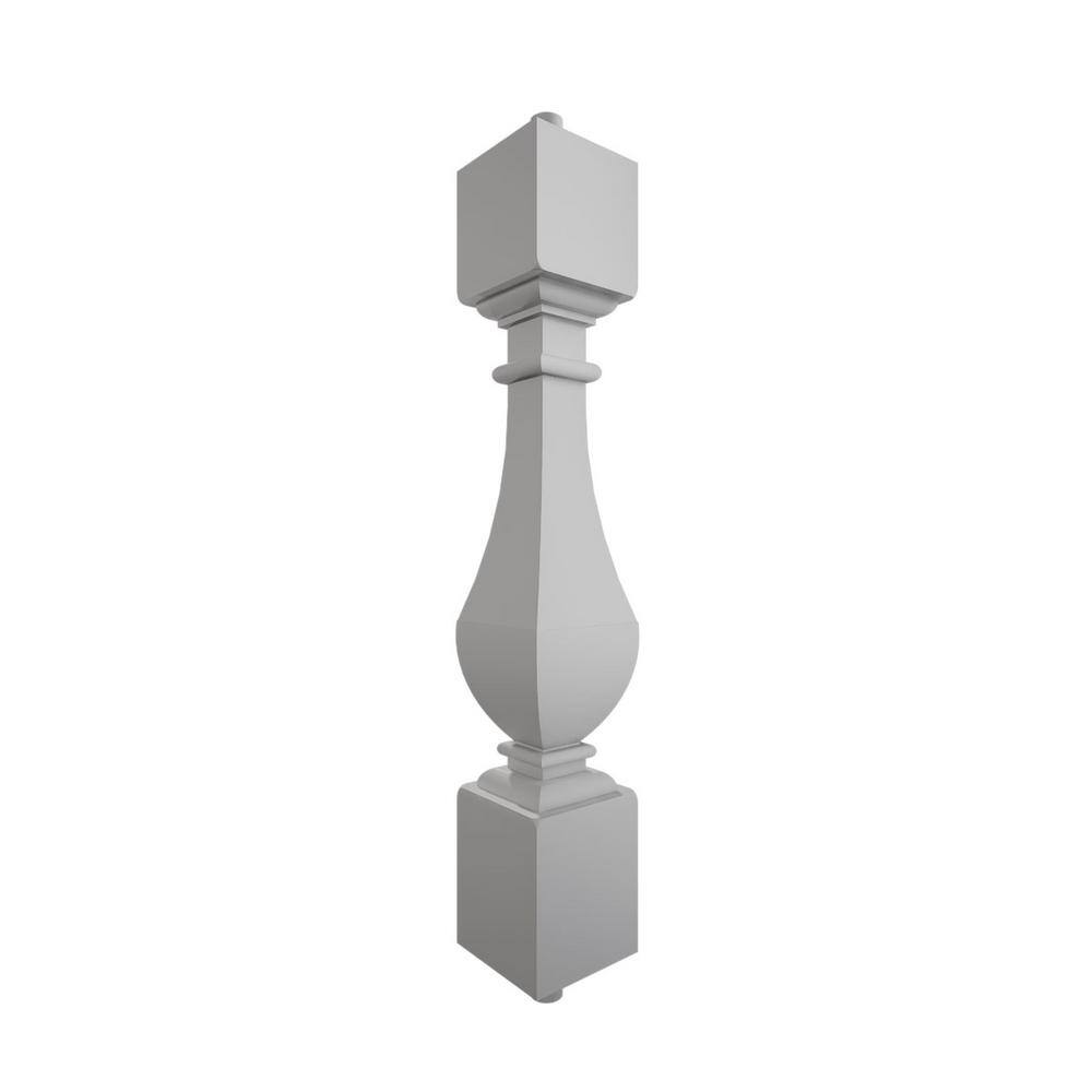 Ekena Millwork Fiberthane 700 Series 30 in. H x 5 in. W White Resin Stair Baluster