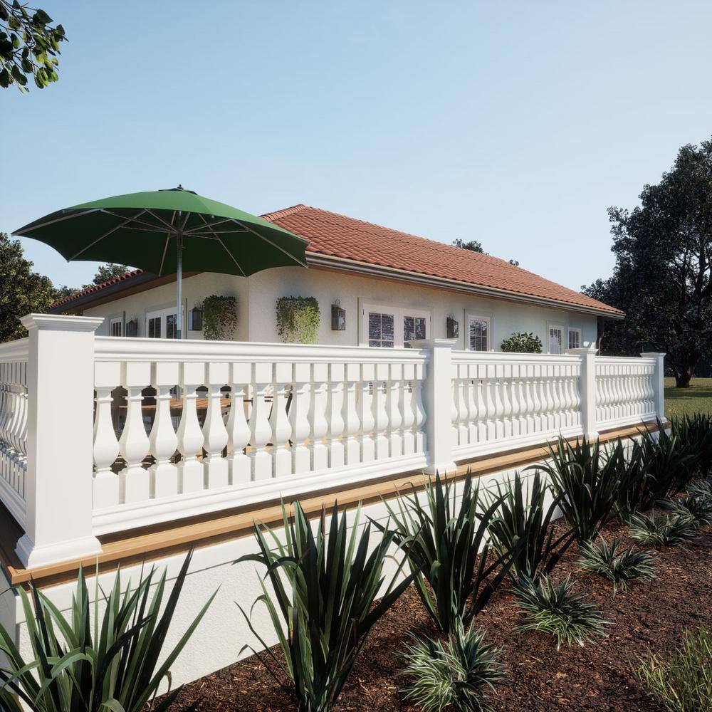 Ekena Millwork Fiberthane 700 Series 30 in. H x 5 in. W White Resin Stair Baluster