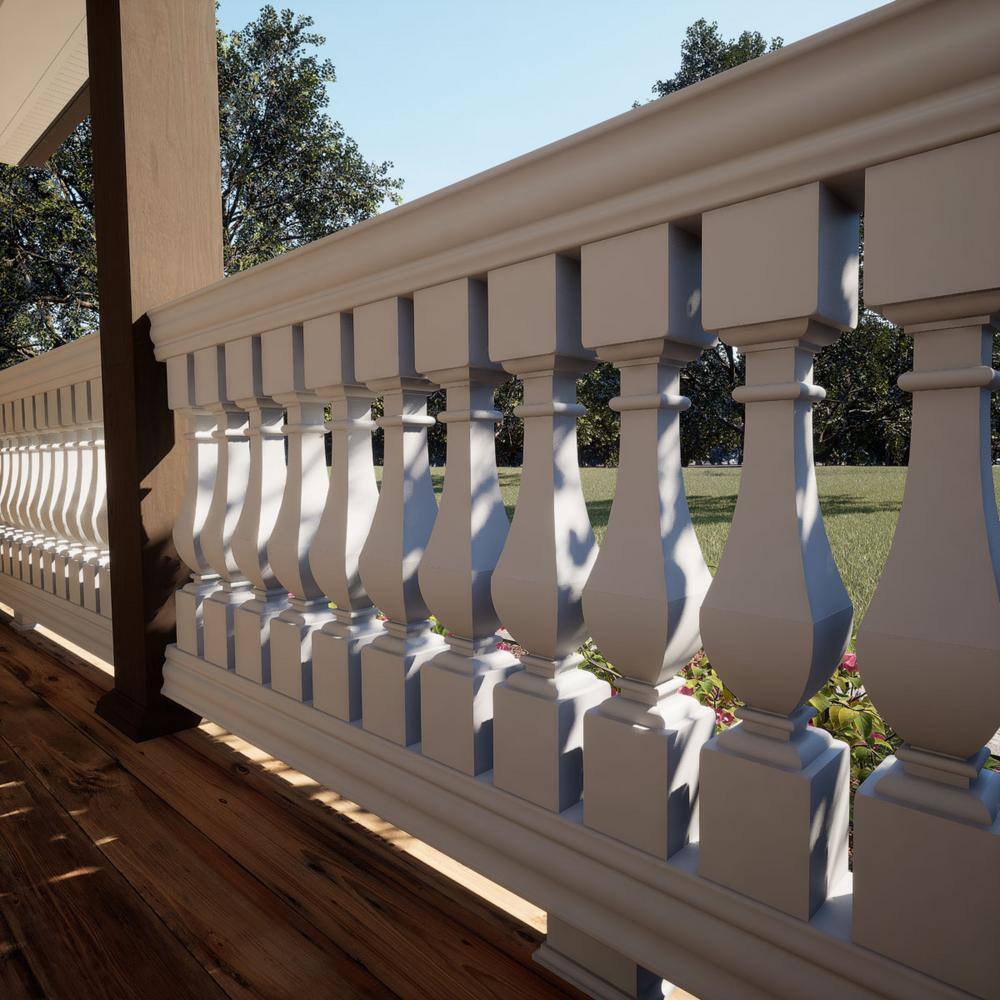 Ekena Millwork Fiberthane 700 Series 30 in. H x 5 in. W White Resin Stair Baluster