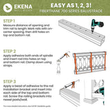 Ekena Millwork Fiberthane 700 Series 30 in. H x 5 in. W White Resin Stair Baluster