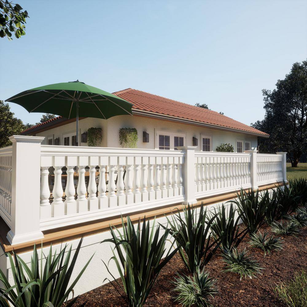 Ekena Millwork Fiberthane 700 Series 30 in. H x 5 in. W White Resin Stair Baluster