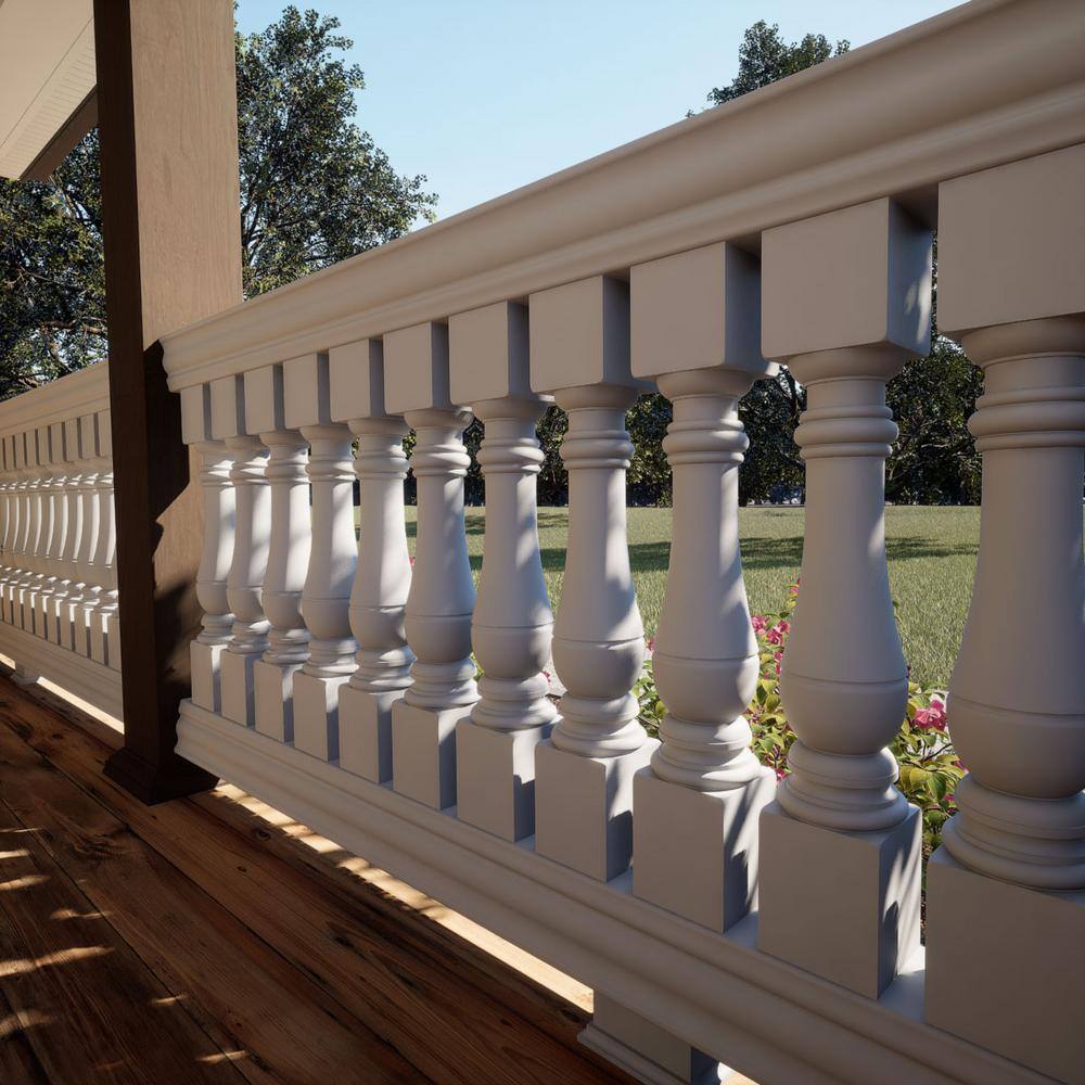 Ekena Millwork Fiberthane 700 Series 30 in. H x 5 in. W White Resin Stair Baluster