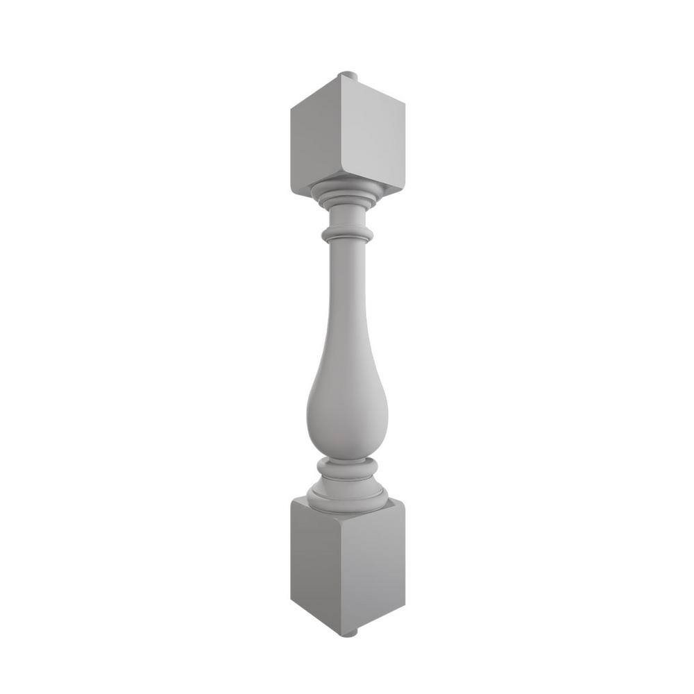 Ekena Millwork Fiberthane 700 Series 30 in. H x 5 in. W White Resin Stair Baluster
