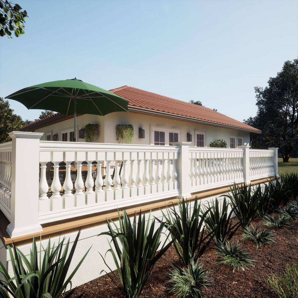 Ekena Millwork Fiberthane 700 Series 30 in. H x 5 in. W White Resin Stair Baluster