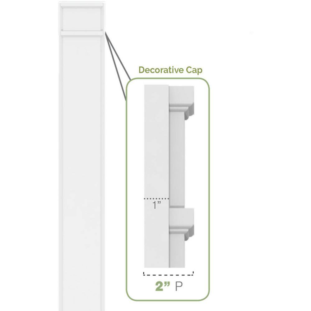 Ekena Millwork 2 in. D x 12 in. W x 96 in. L Primed Polyurethane Pilaster 1- Pack