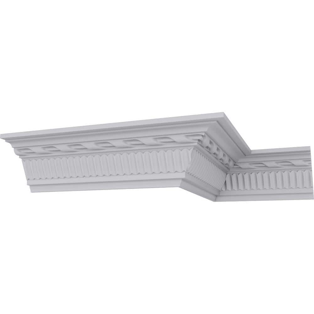 Ekena Millwork 3 in. x 2-3/4 in. x 94-1/2 in. Polyurethane Modern Valeriano Rope Crown Moulding