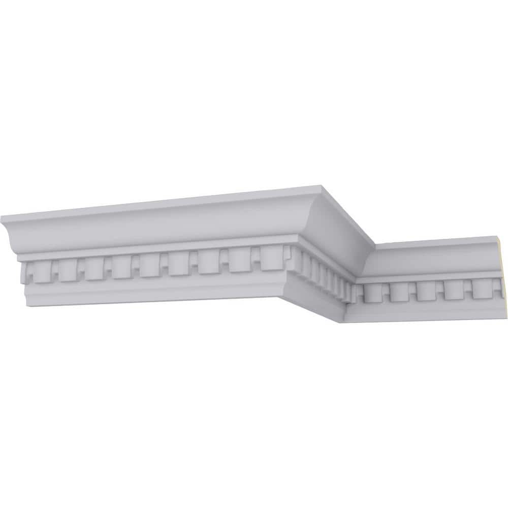 Ekena Millwork 1-7/8 in. x 2-3/4 in. x 94-1/2 in. Polyurethane Dentil Crown Moulding