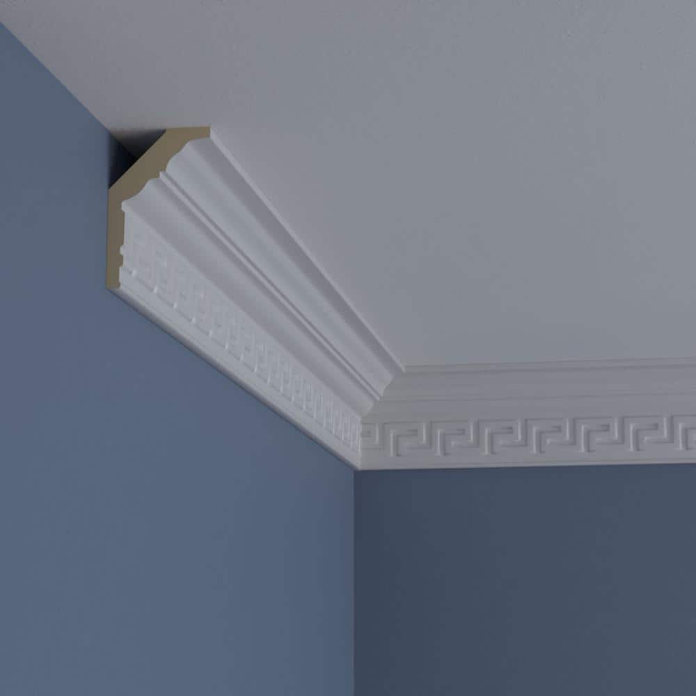 Ekena Millwork 2-1/4 in. x 3-1/2 in. x 94-1/2 in. Polyurethane Eris Crown Moulding
