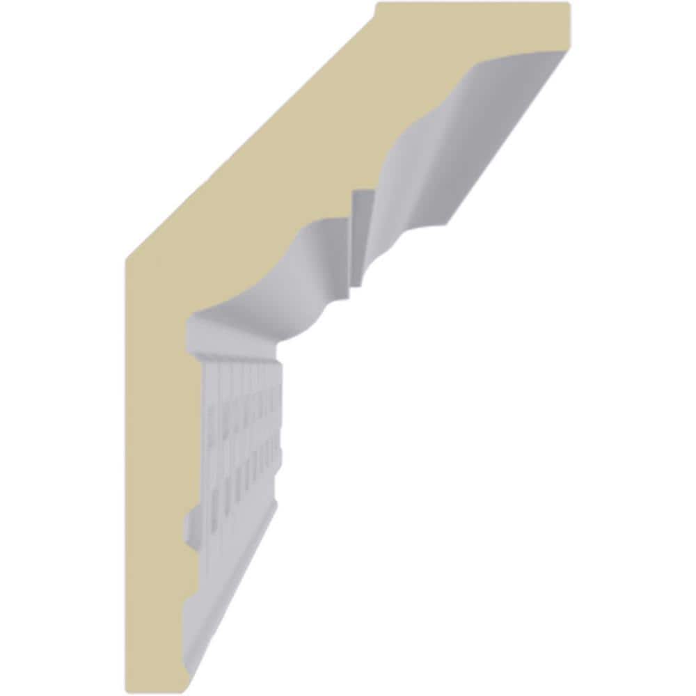 Ekena Millwork 2-1/4 in. x 3-1/2 in. x 94-1/2 in. Polyurethane Eris Crown Moulding