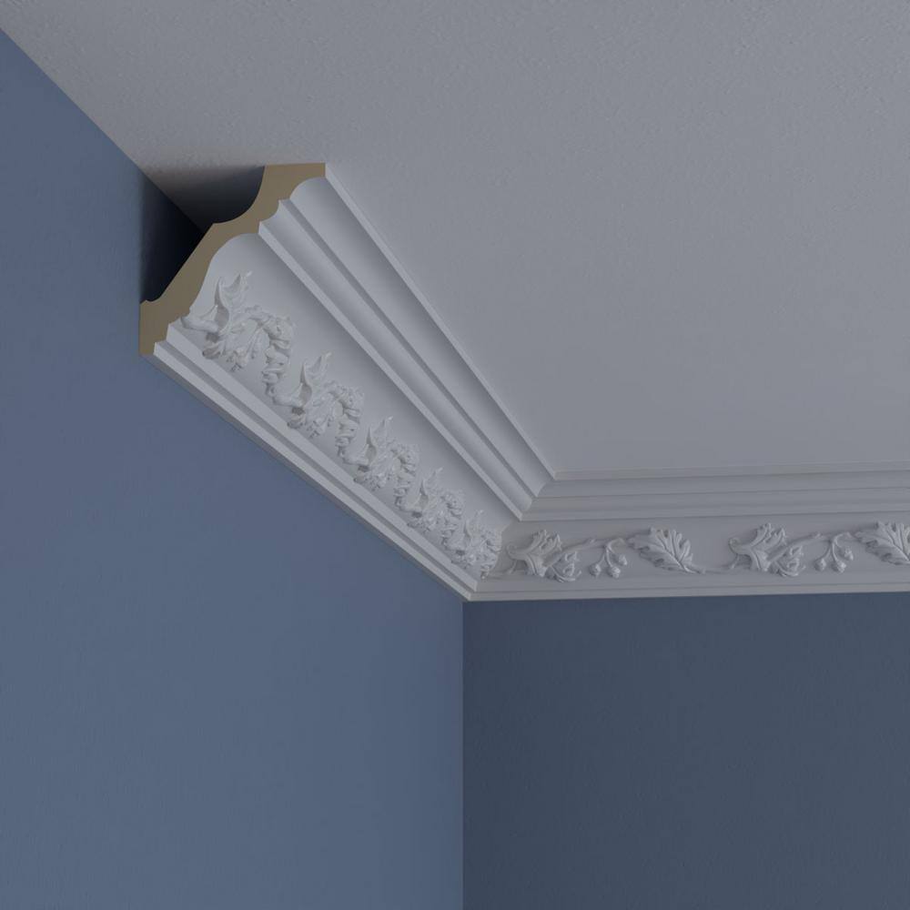 Ekena Millwork 3-1/8 in. x 3-1/8 in. x 94-1/2 in. Polyurethane Southhampton Crown Moulding