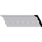 Ekena Millwork 2-7/8 in. x 4-3/8 in. x 94-1/2 in. Polyurethane Heaton Crown Moulding