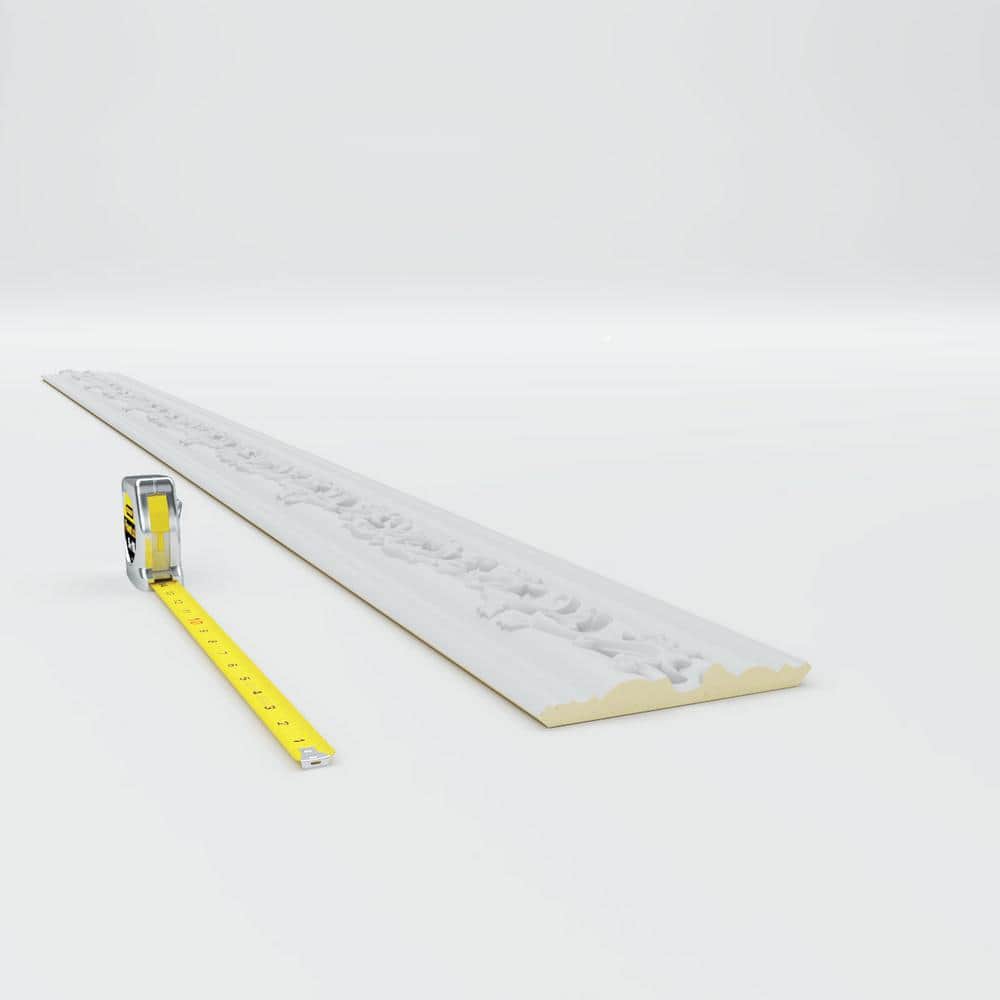 Ekena Millwork 4-5/8 in. x 4-1/2 in. x 94-1/2 in. Polyurethane Emery Crown Moulding