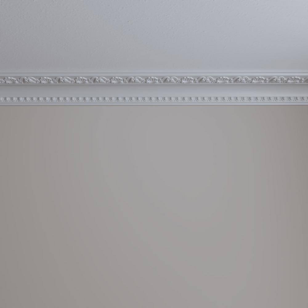 Ekena Millwork 2-3/4 in. x 5-1/8 in. x 94-1/2 in. Polyurethane Artis with Shells Crown Moulding