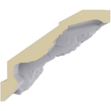 Ekena Millwork 6-1/4 in. x 5-1/4 in. x 94-1/2 in. Polyurethane Monique Crown Moulding