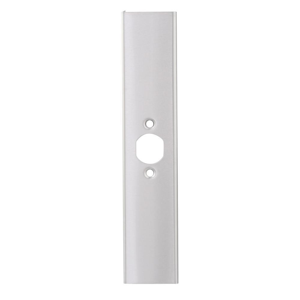 1-3/4 in. x 9 in. Thick Solid Brass Lock and Door Reinforcer, 2-1/8 in. Single Bore, 2-3/8 in. Backset - Super Arbor