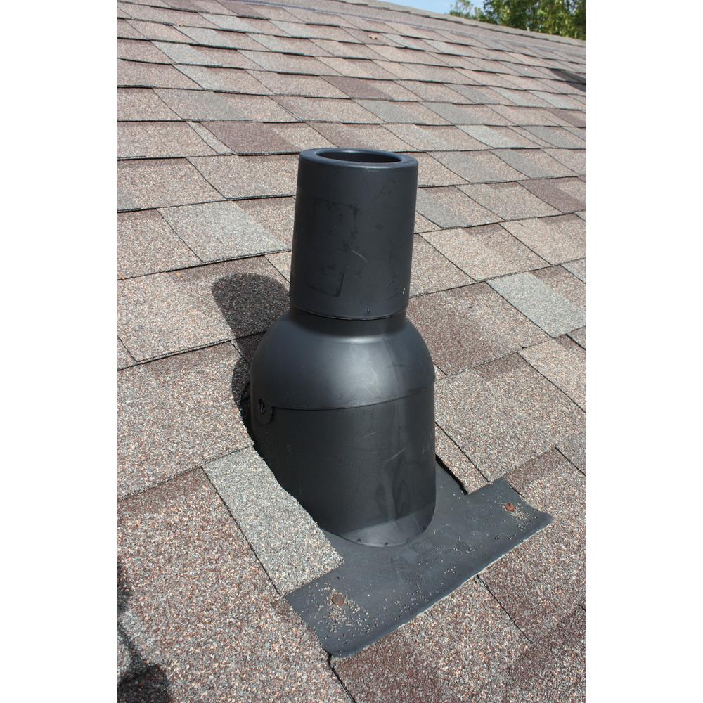 Pipe Boot for 2 in. I.D. Vent Pipe Black Color New Construction/Reroof