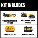FLEXVOLT 60-Volt MAX Lithium-Ion Brushless Cordless 1/2 in. Stud and Joist Drill Kit with FLEXVOLT 9.0Ah Battery - Super Arbor