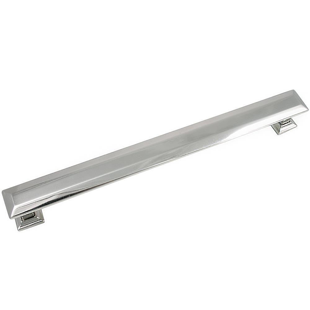 5 in. Center-to-Center Satin Nickel Poise Pull with Back Plate - Super Arbor