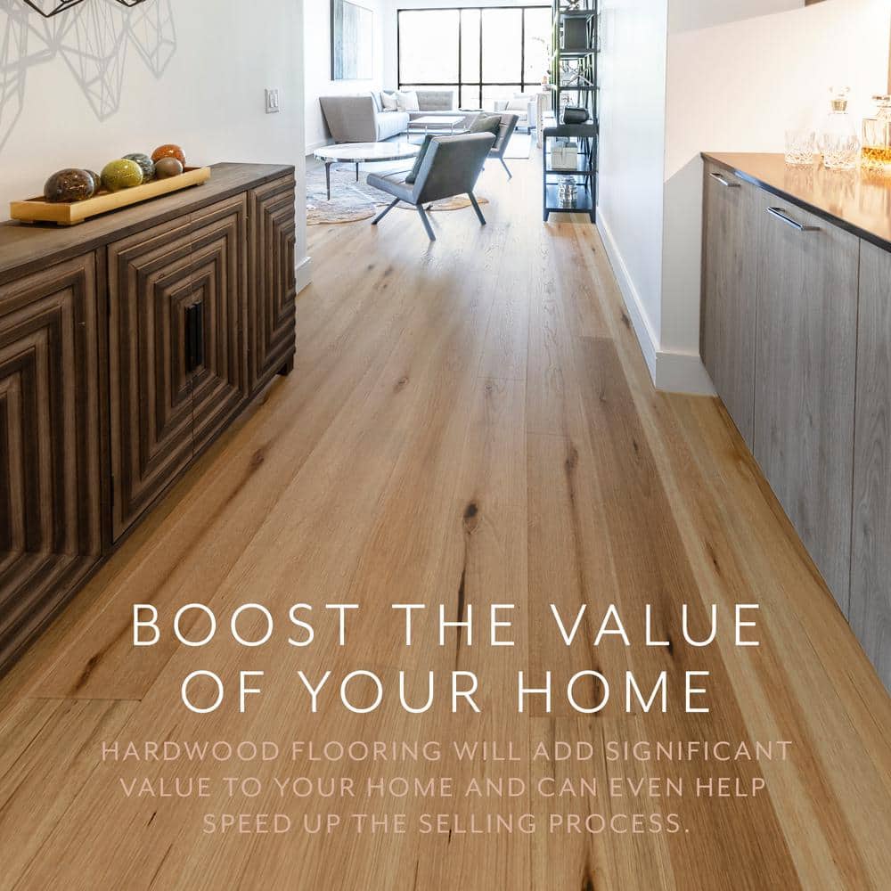 ASPEN FLOORING Farrow Hickory 1/2 in. T x 7.5 in. W Water Resistant Wire Brushed Engineered Hardwood Flooring (31.09 sqft/case)
