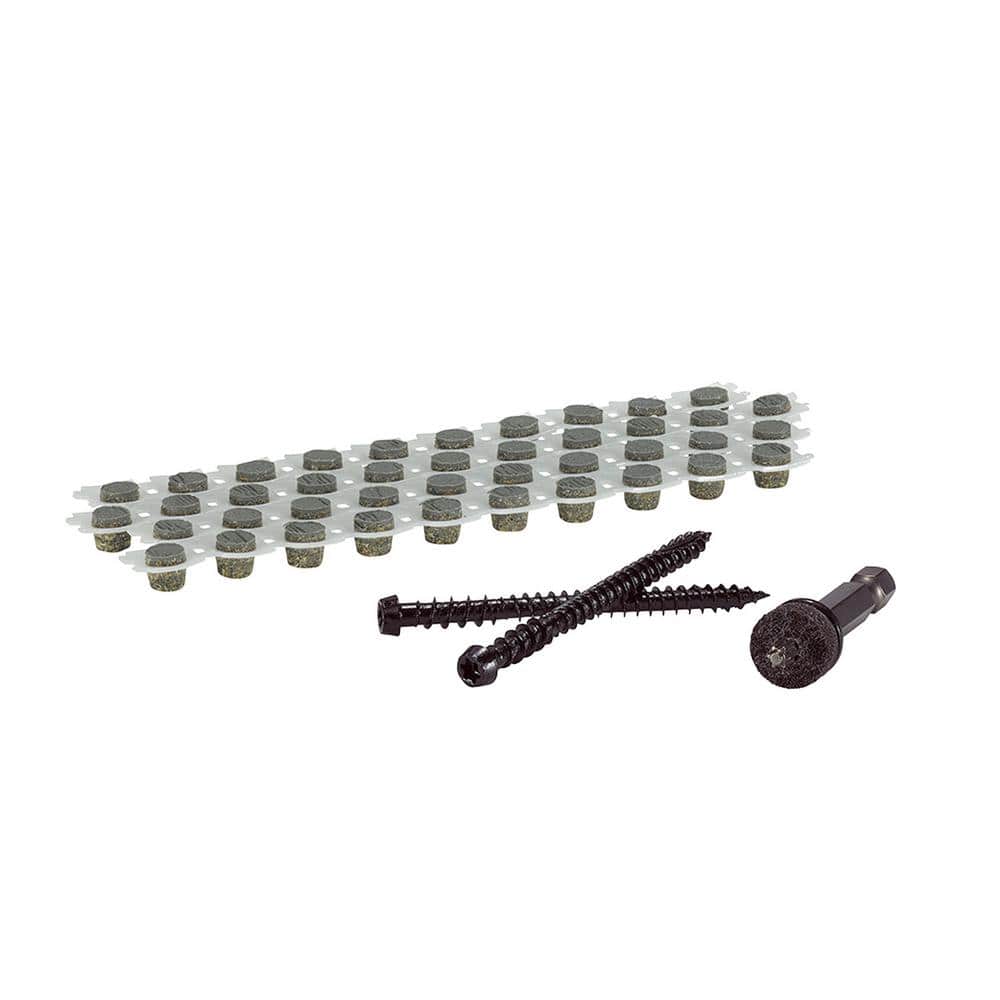 FastenMaster Collated Cortex Hidden Fastening System for Trex Transcend Decking - 2-1/2 in. screws and plugs in Island Mist (50 LF)