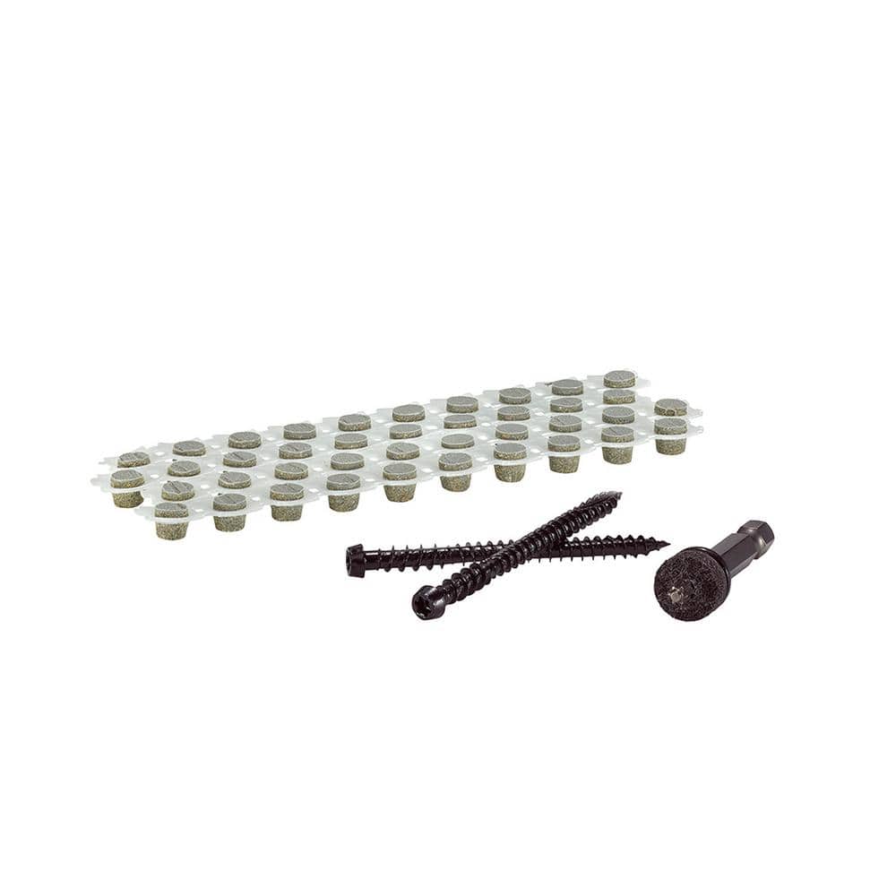 FastenMaster Collated Cortex Hidden Fastening System for Veranda Decking - 2-1/2 in. Cortex screws and plugs in Stone Gray (50 LF)
