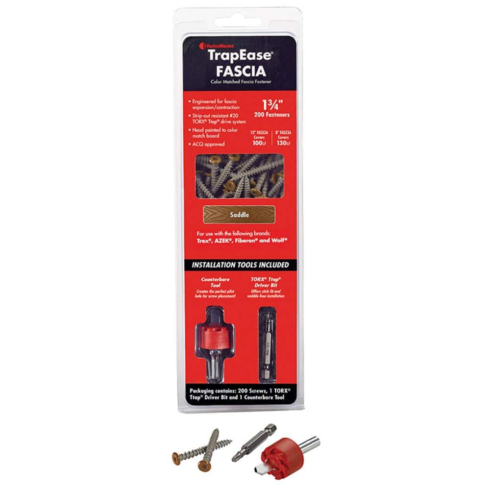 FastenMaster TrapEase Fascia Color Matched Fascia Fastener 100 lin ft - Saddle/Brown (200 Pack)