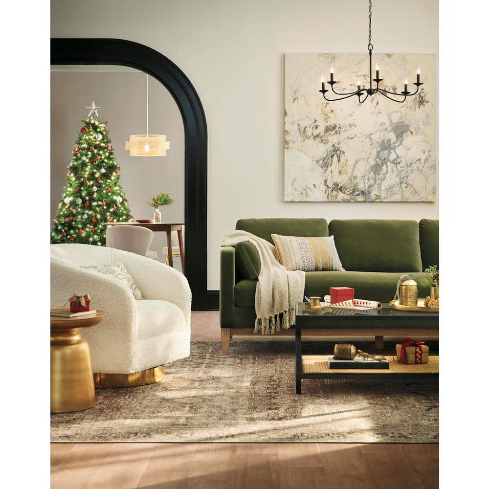 Sure+ Fawn Brown Birch Birch 1/4 in. T x 6.5 in. W Click Lock Wire Brushed Engineered Hardwood Flooring (21.7 sq.ft./case)