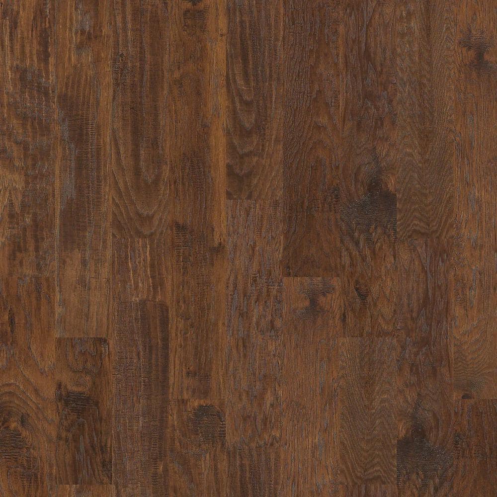 Shaw Canyon Fawn Hickory 3/8 In. T X 6.3 in. W Tongue and Groove Scraped Engineered Hardwood Flooring (30.48 sq.ft./case)