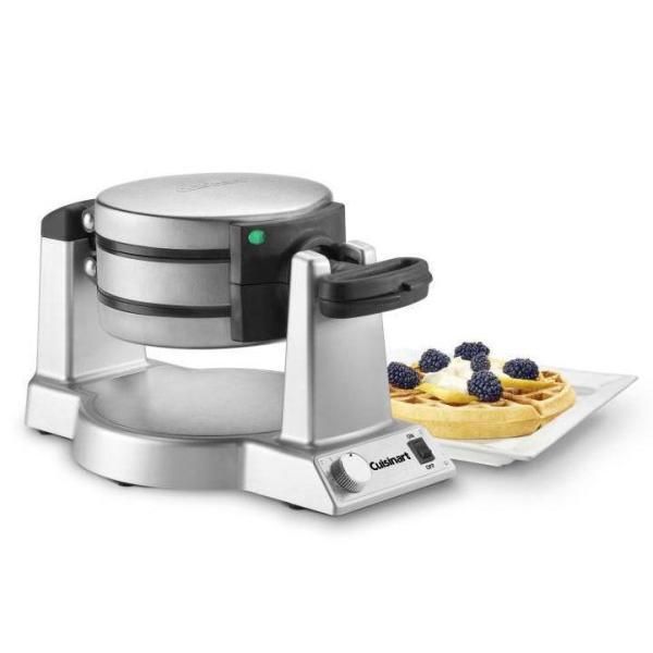 1400 W 2-Waffle Stainless Steel Flip Belgian Waffle Maker