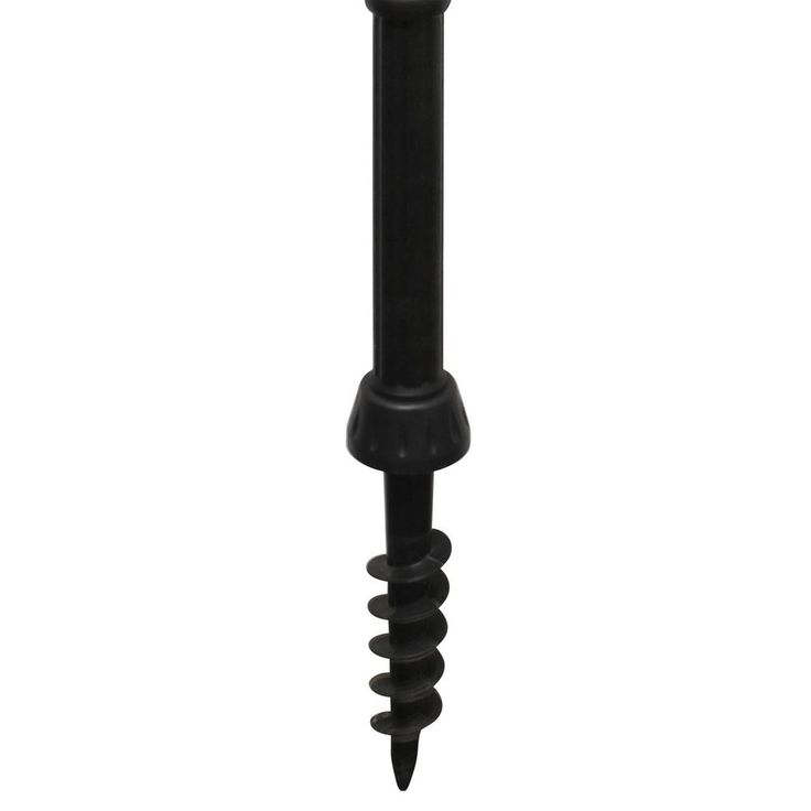 Baytown II Bulb Black Resin Solar Warm-White Outdoor Integrated LED Post Light and Lamp Post with EZ-Anchor Base