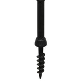 Baytown II Bulb Black Resin Solar Warm-White Outdoor Integrated LED Post Light and Lamp Post with EZ-Anchor Base