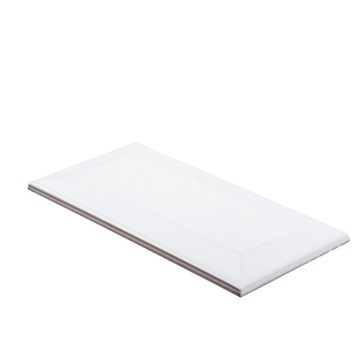 Jeffrey Court Fresh White 3 in. x 6 in. Glossy Beveled Ceramic Wall Tile (11 sq. ft. / case)