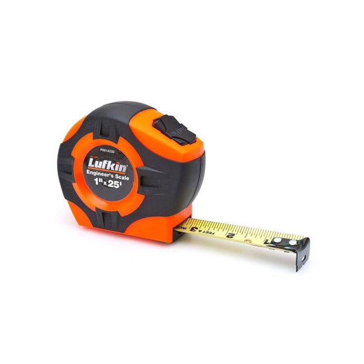 Crescent Lufkin 1 in. x 25 ft. Power Return Engineer's Tape Measure