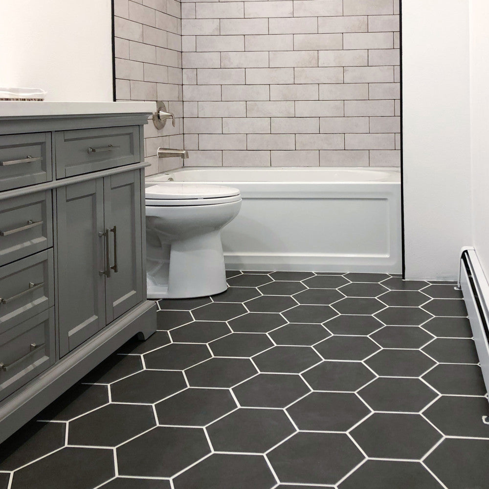 Merola Tile Vintage Hex Marengo 8-5/8 in. x 9-7/8 in. Porcelain Floor and Wall Tile (11.56 sq. ft. per case)
