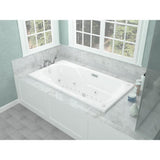 Coral Diamond Series 6 ft. Left Drain Rectangular Drop-in Whirlpool and Air Bath Tub in White - Super Arbor